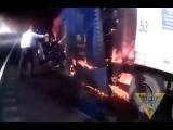 N.J. State Troopers pull man from fiery truck seconds before it explodes