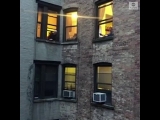 New Yorkers Sing Together Out Windows during Coronavirus pandemic